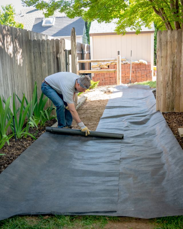 ground cover and landscape fabric installation